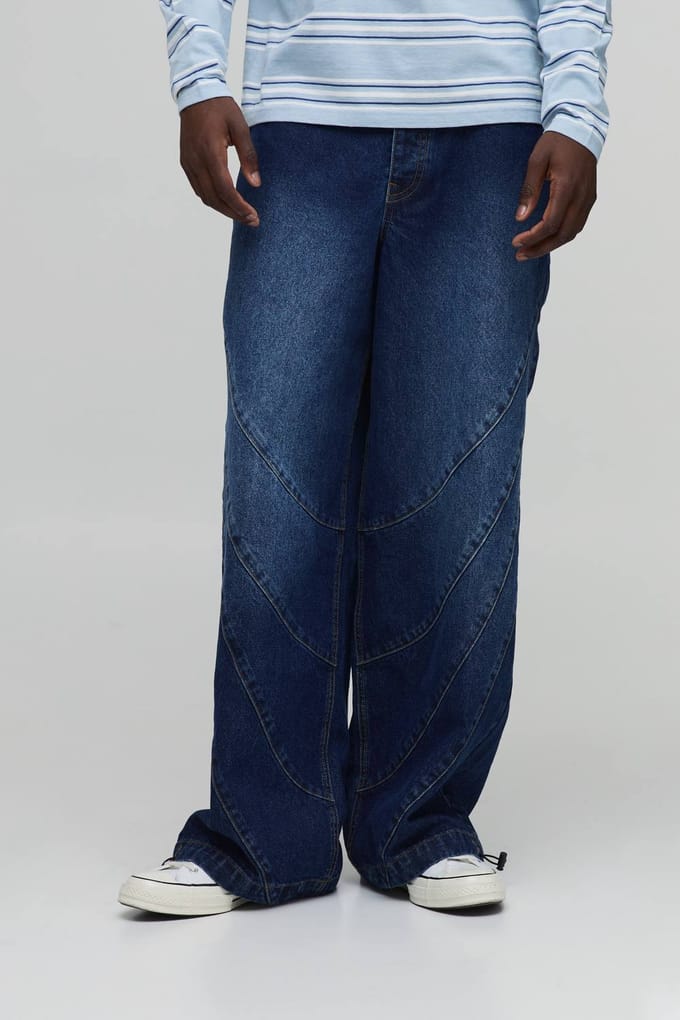 Parachute Panelen Gewassen Jeans | Dark Blue | Size 34R