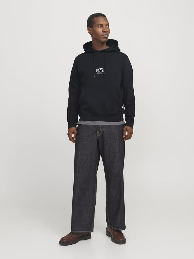 JACK&JONES - JJSTUDIOS LOGO SWEAT HOOD - Heren - Sweaters