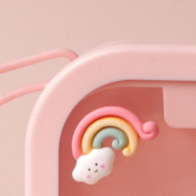 Opbergdoos voor Retainers Draagbaar Lichtgewicht Cartoon Schattig Multifunctioneel Gebitsbeschermer Opbergdoos Type 2 white