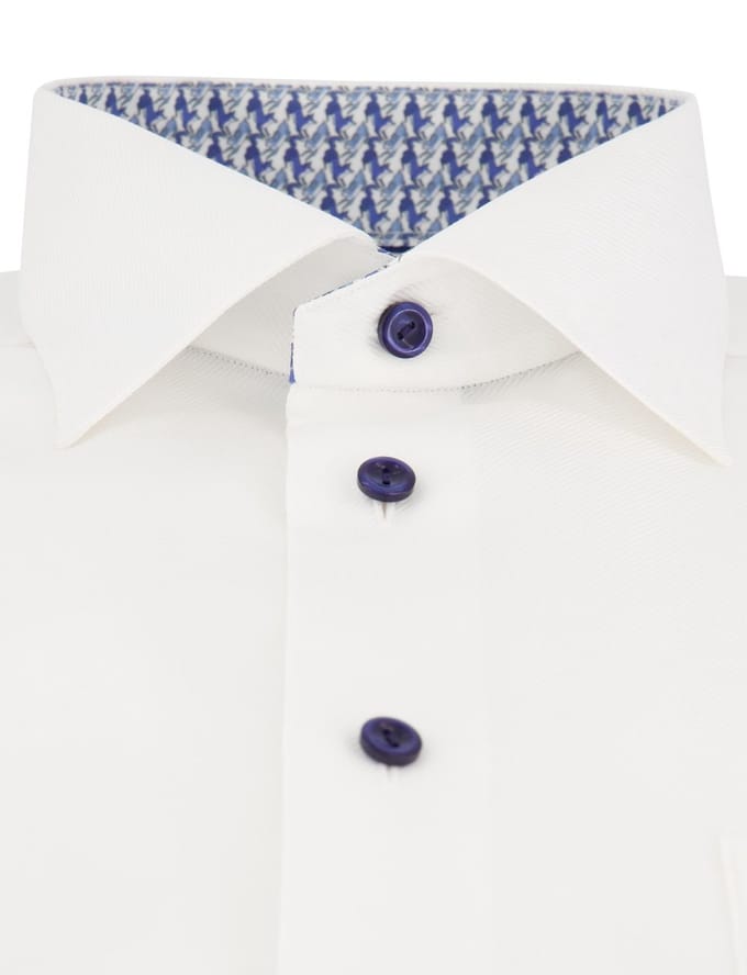 Overhemd Eton Classic Fit wit katoen