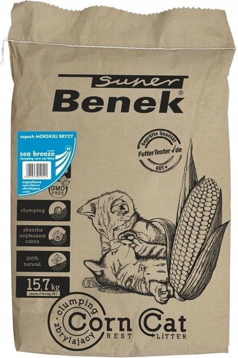 25 l Super Benek Corn Cat Sea Breeze kattenbakvulling