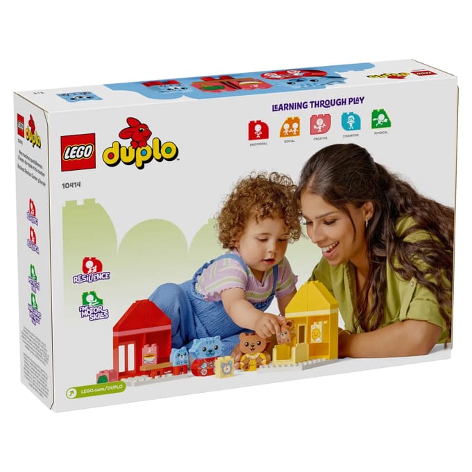 LEGO 10414 DUPLO Mijn eerste Dagelijkse gewoontes – eten en slapen Dieren Speelgoed voor Peuters