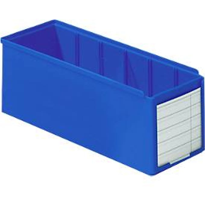Stellingbak RK 300, 6 vakken, polystyreen, B 135 x D 300 x H 120 mm, blauw