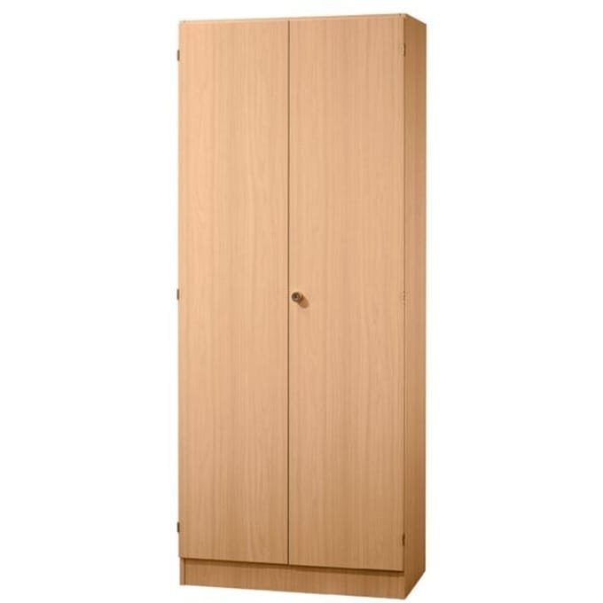 Archiefkast 5 ordnerhoogten, afsluitbaar, B 800 x D 420 x H 2004 mm, beukenpatroon