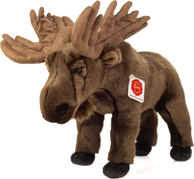 Hermann Teddy Knuffeldier Eland - zachte pluche stof - premium knuffels - bruin - 30 cm