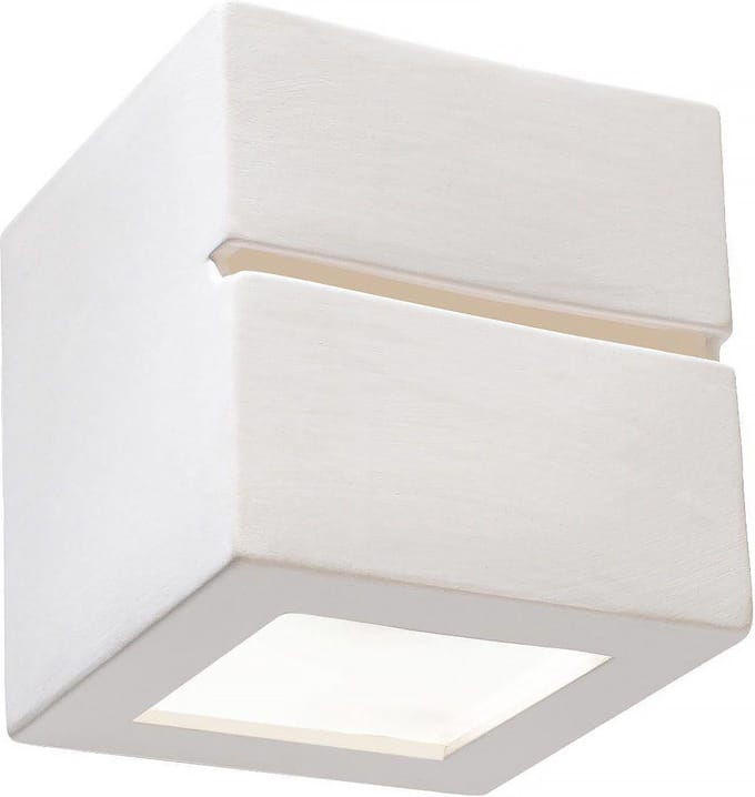 Wandlamp Leo Line E27 gips wit