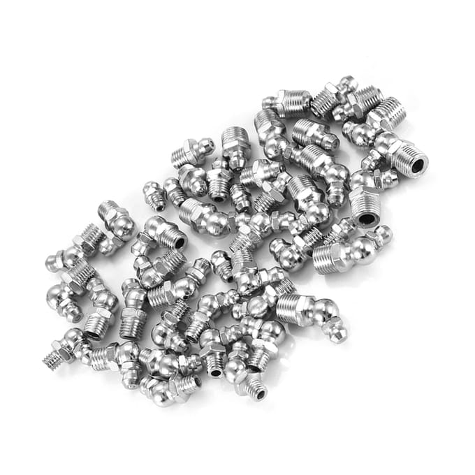 Assortiment de 45 raccords de graisseur Zerk en laiton et métal durable M6M8M10 white