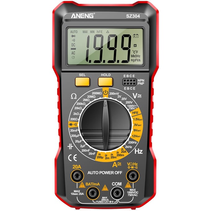ANENG SZ304 Multifunctionele 1999 Counts Digitale Multimeter True RMS Handheld Hoge Precisie Tester rood