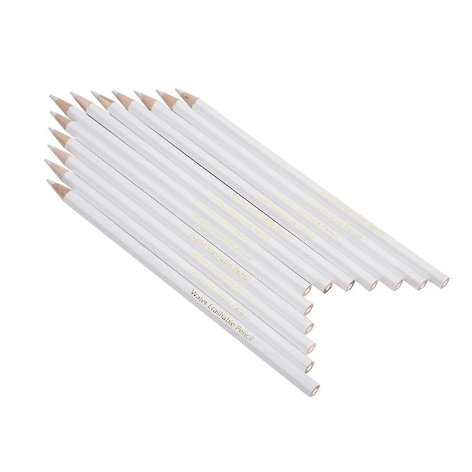 12 STUKS Wateroplosbaar Potlood Wit Naaien Markeerpotlood Kleermaker Praktisch Gereedschap white