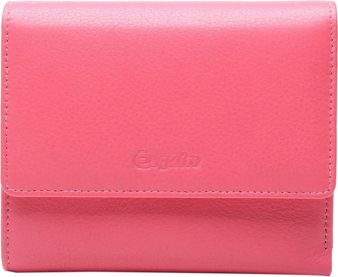 Esquire Leren Portemonnee Viktoria Flap Wallet Salmon Roze