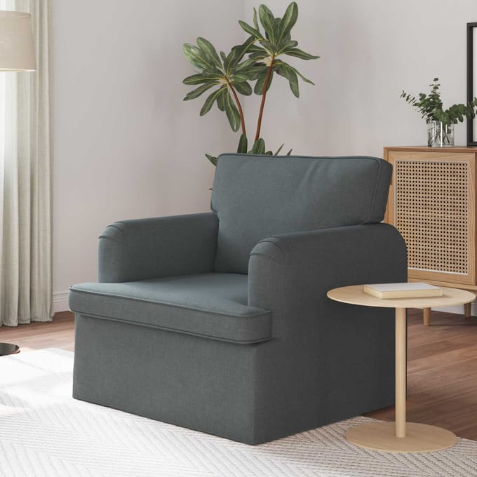 vidaXL - Bank - Donkergrijs - 84 - x - 80 - x - 85 - cm - Stof