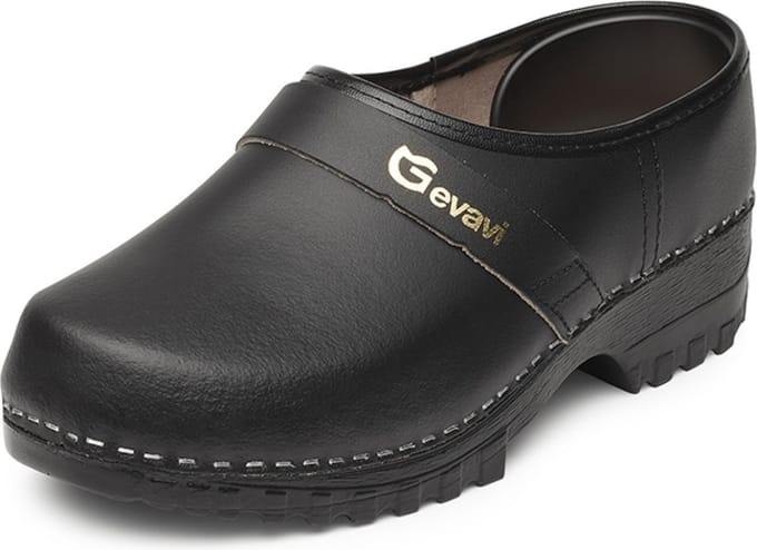 Gevavi 1550/00 Zwart PU Gesloten Schoenklompen Heren