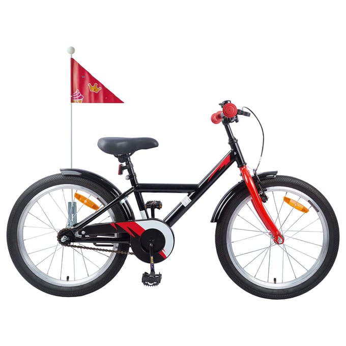 vidaXL - Kinderfiets - 18 - Inch - voor - 5-7 - jaar - oud - Zwart