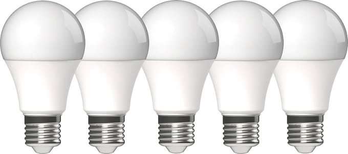 LED's Light LED lampen met grote E27 fitting - Warm wit licht - 8W/60W - 5PACK