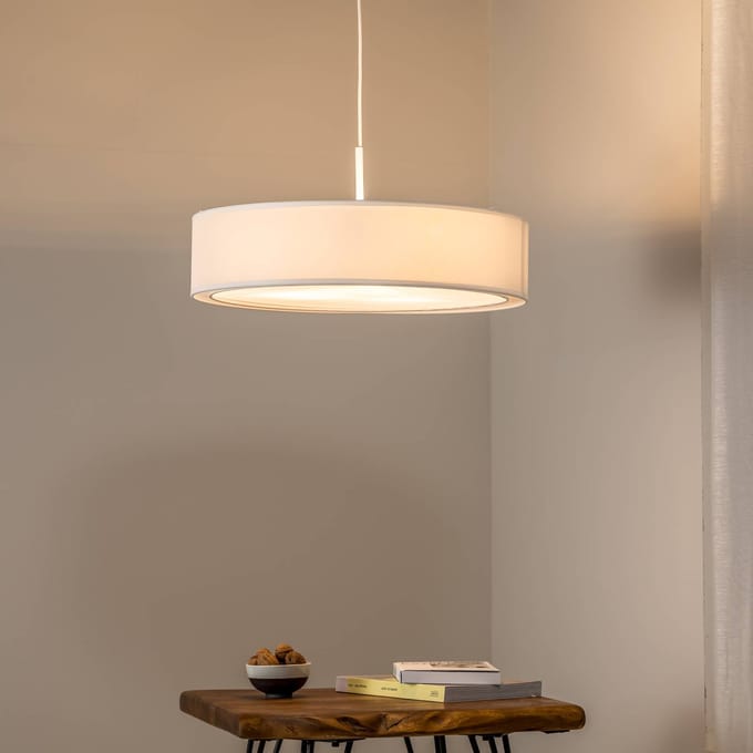 Nowodvorski Lighting Hanglamp Mist, wit, Ø 56 cm