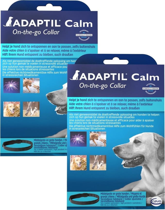 Adaptil Anti-Stress Band Hond 70 cm - Anti stressmiddel - 2 x M/L Hals Tot 62.5 Cm