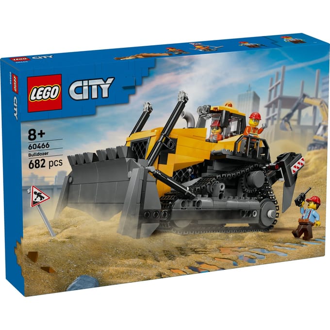 LEGO City Yellow Bulldozer Construction Vehicle Toy 60466