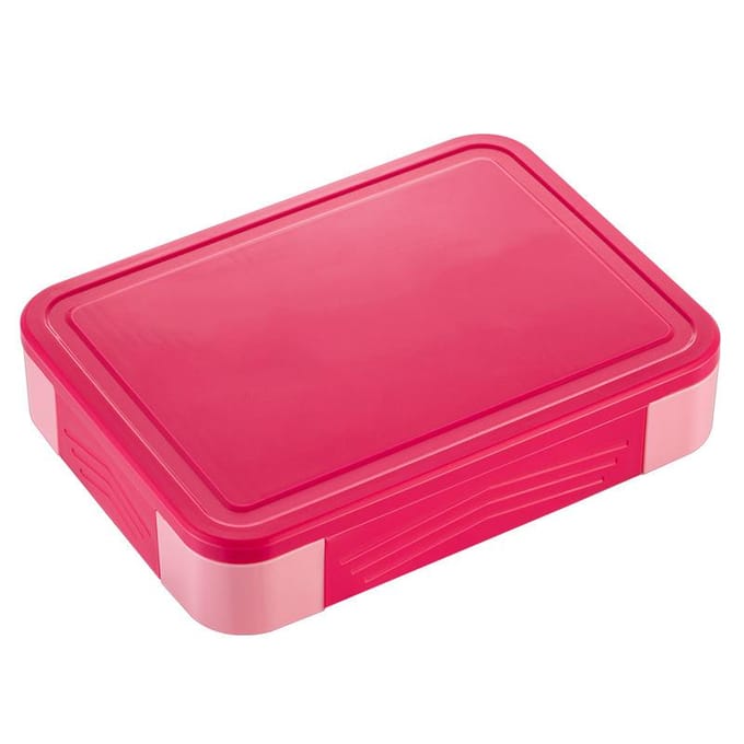 1330ML Bento Box Buiten Voedselcontainers Voor Volwassenen/Kinderen/Peuters Met Servies Lunchbox rozerode kleur