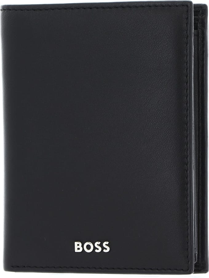 HUGO BOSS Leren Portemonnee Classic Smooth Wallet Black Zwart