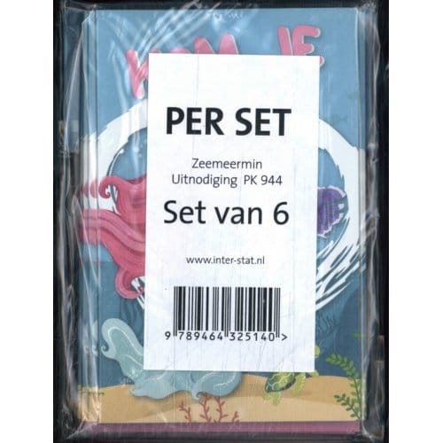 Zeemeermin - Uitnodiging Pk 944 - Set Van 6 - Interstat