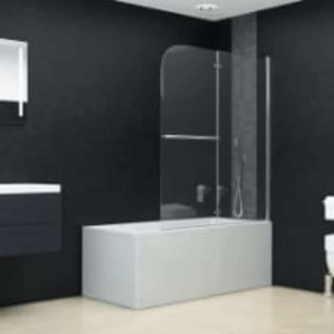 vidaXL - Douchewand - inklapbaar - 2 - panelen - 95x140 - cm - ESG