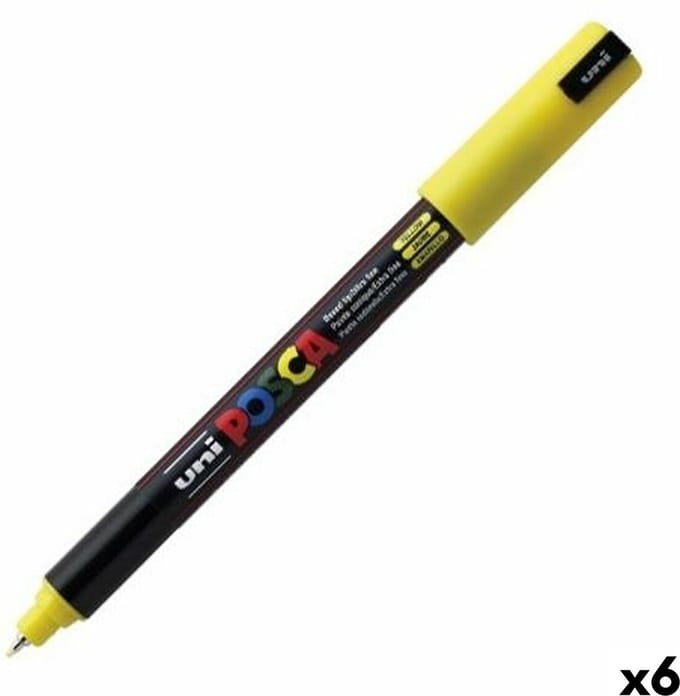 Posca - Verfstift PC1MR EF geel | 6 stuks