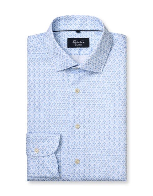 OLYMP Signature Overhemd, Tailored Fit, Signature Kent, Bleu