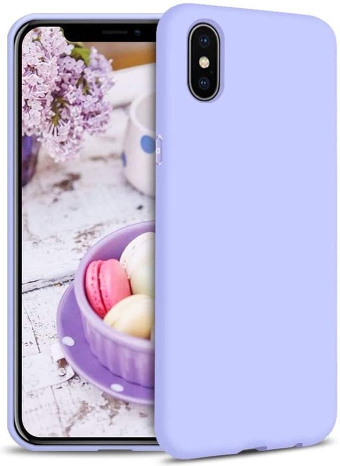 HB Hoesje Geschikt voor Apple iPhone XS Max - Paars - Siliconen Back Cover