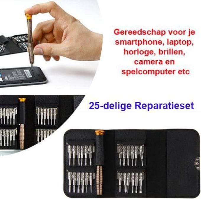 2-Stuks Schroevendraaier Reparatie Set 25 delig