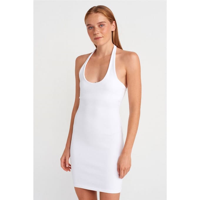 Geribbelde Bodycon Mini-Jurk