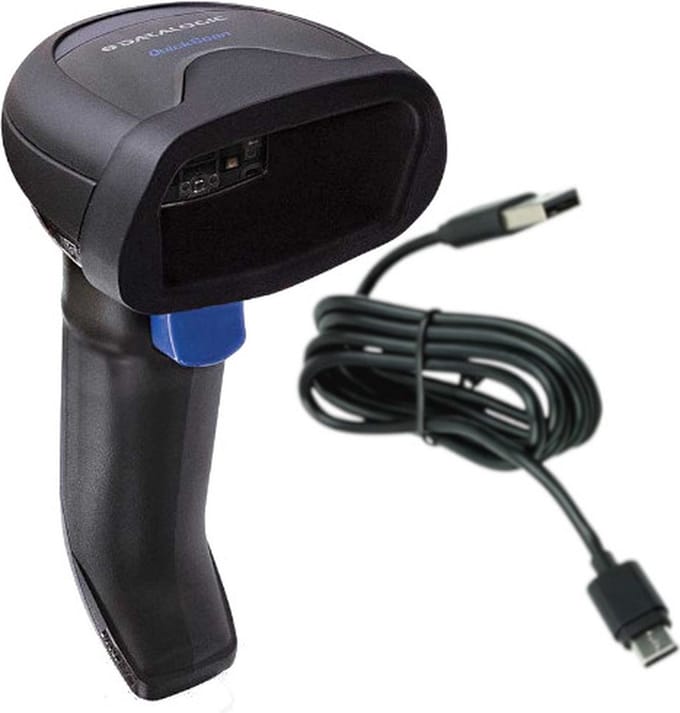 Datalogic QuickScan QBT2500, BT, 2D, multi-IF, Digimarc, kabel, zwart