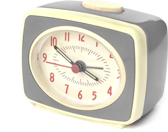 Kikkerland Small Classic Alarm Clock Grey (AC14-GR-EU)