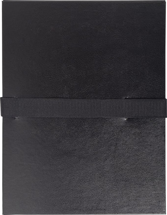 Exacompta 10x Map uitrekbare rug en klep in Balacron - 24x32 cm - Zwart - 621E
