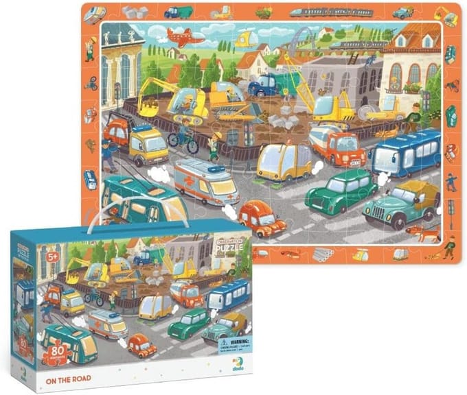 Educatieve Puzzel On The Road voor Kinderen - 80 Stukken