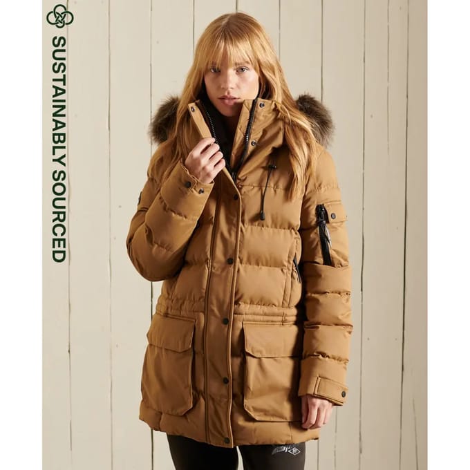 Superdry - Expedition parka van microvezel - Dames - Gewatteerde jassen