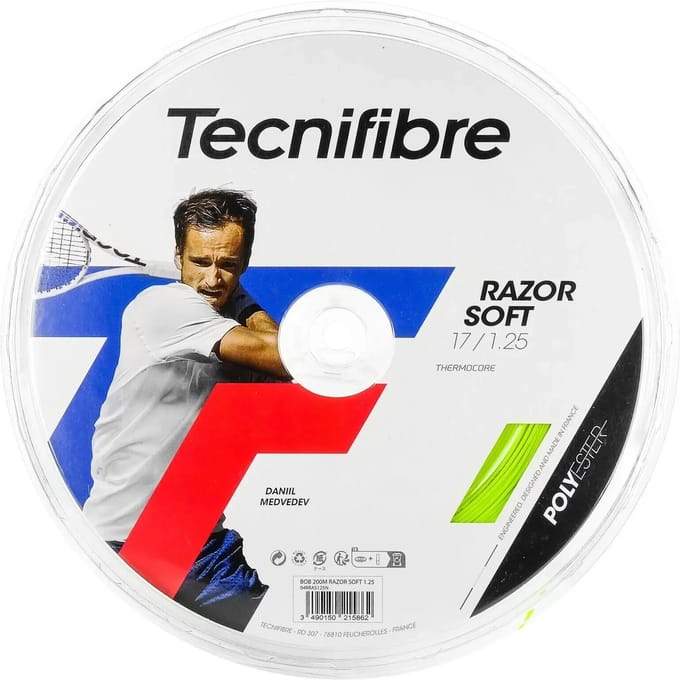 Tecnifibre Razor Soft 200m Rol Snaren-Limoen