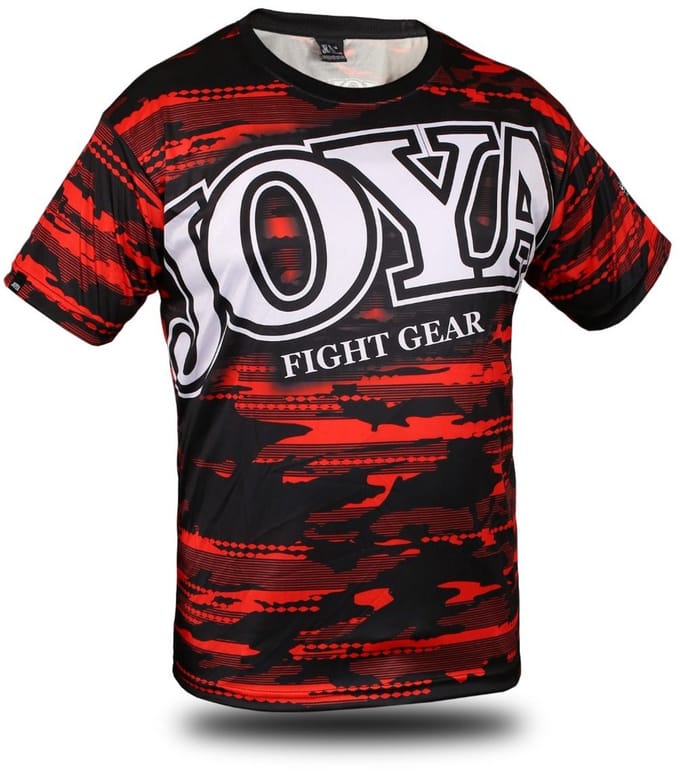 Joya Camo V2 Sportshirt - Polyester - Zwart/Rood