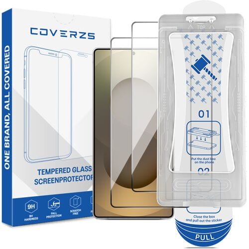 Coverzs Screenprotector - Geschikt voor Samsung Galaxy S26 Ultra - Tempered Glass - Met Montage Frame (2-Pack)