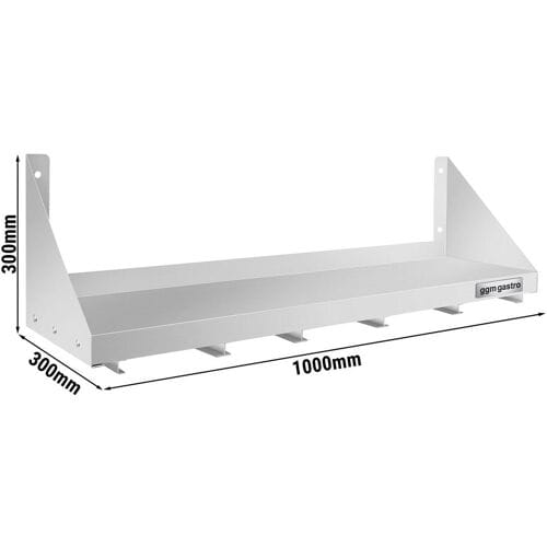 GGM Gastro RVS wandplank - 1000x300mm