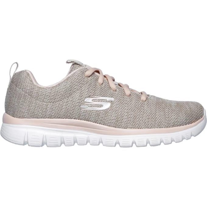 Skechers Graceful Twisted Fortune dames sneakers - Beige - Extra comfort - Memory Foam - Maat 40