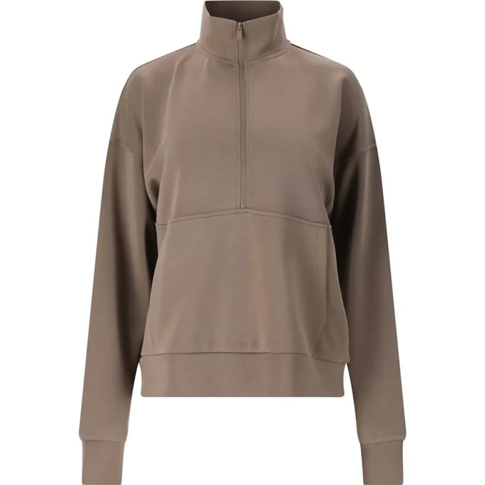 Dames sweatshirt met halve rits Athlecia Jillnana