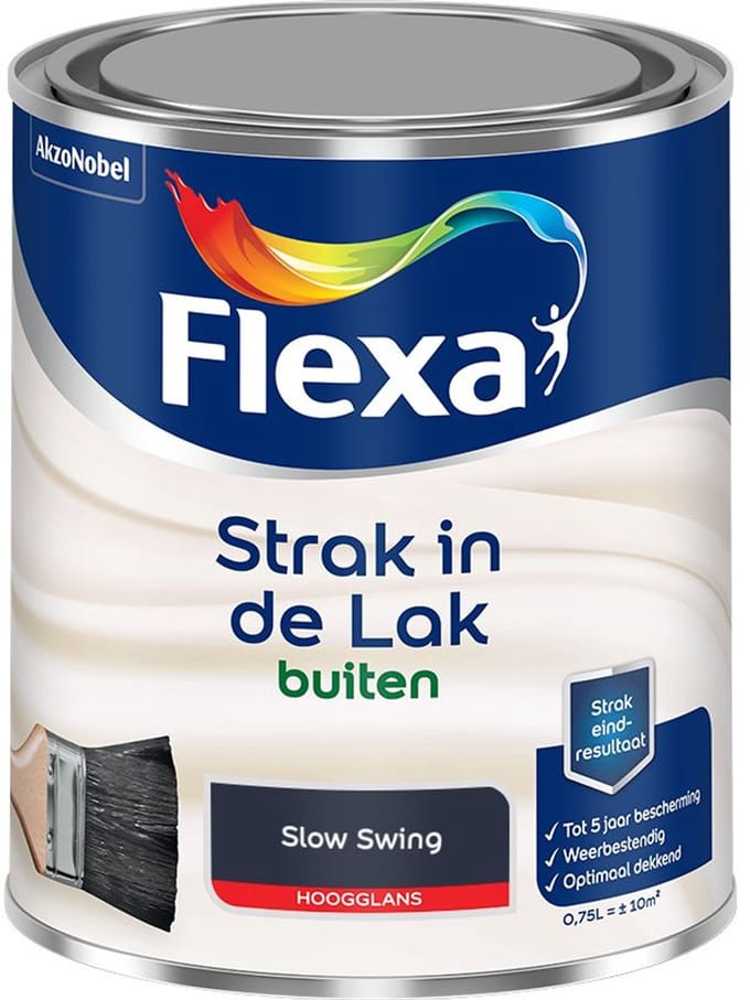 Flexa - Strak In De Lak Buitenlak Hoogglans - Slow Swing - Mengverf - 750 Ml