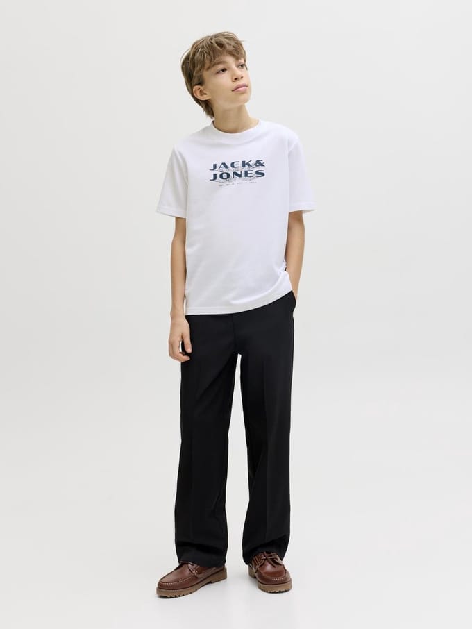 JACK&JONES - JCOFUSION JJ BRANDING TEE SS CN JNR - Jongens - T-shirts
