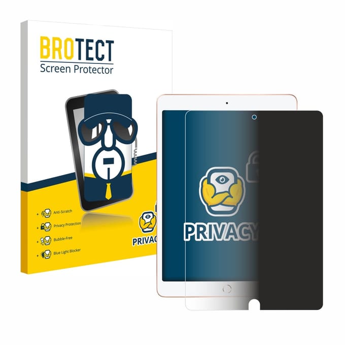 BROTECT - privacy screenprotector voor Apple iPad 10.2" WiFi 2020 (8. Gen.) - Folie Beschermfolie Blauwlichtfilter