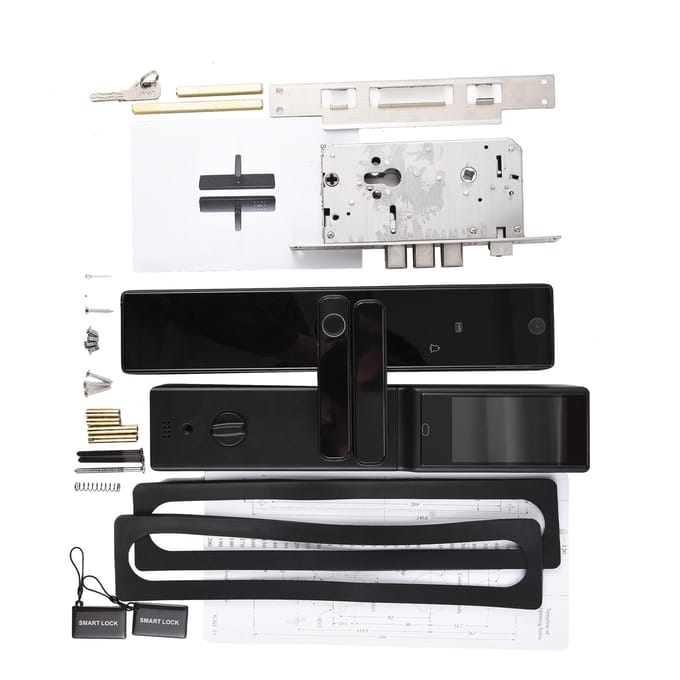 Smart Lock met camera 4,5 inch scherm BT Keyless Entry deurslot TY zwart