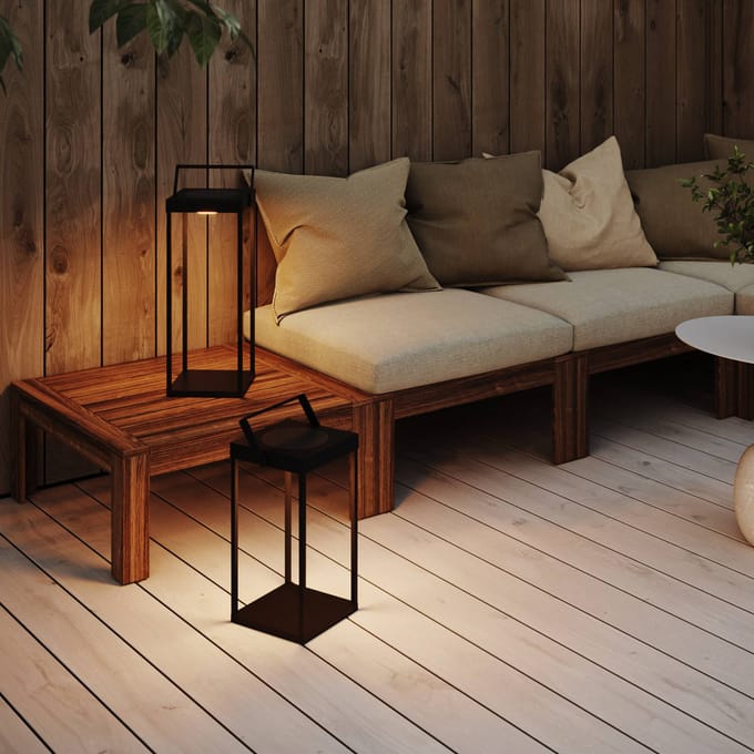 Markslöjd LED-zonnelantaarn PURE, zwart, USB, metaal, hoogte 42 cm