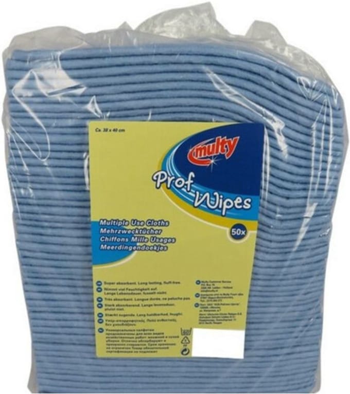 Multy Meerdingendoekjes Blauw - 50 stuks
