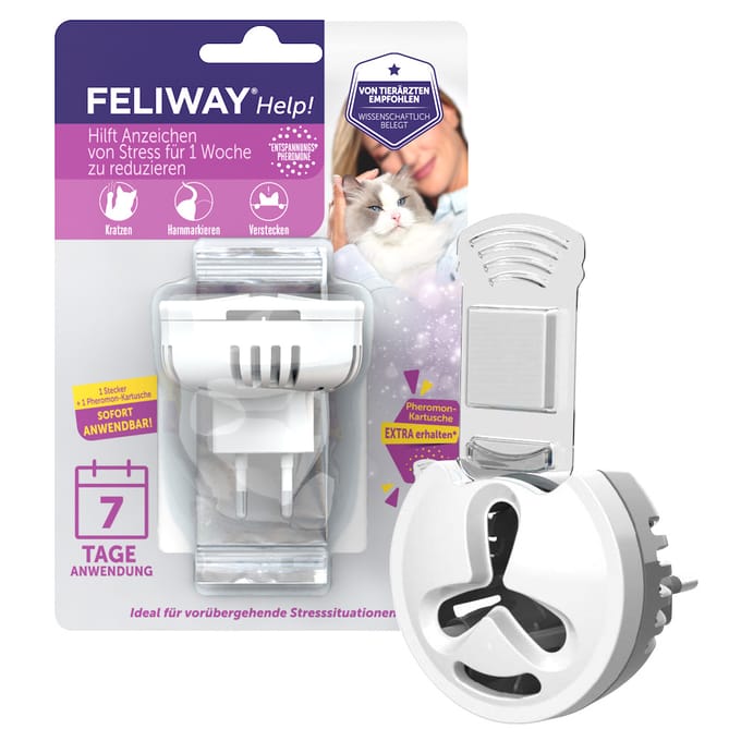 Starterset (Verdamper + 340 mg Cartridge) Feliway® Help! Kat