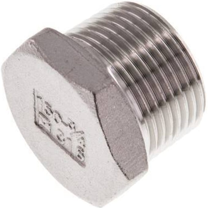 Plug R3/4'' RVS met Buitenzeskant 16bar [2 Stuks]