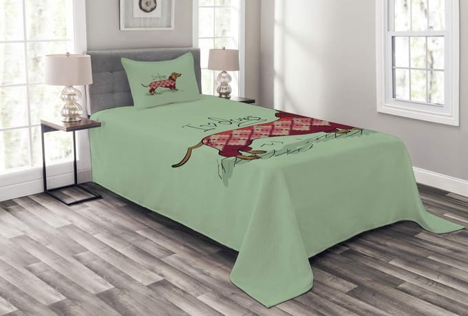 ABAKUHAUS bedsprei-set – 170x220 – pistachegroen